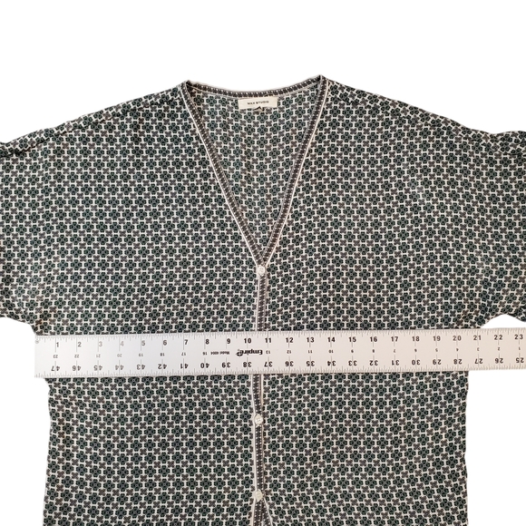 Max Studio Womens Ruffle Sleeve Printed Tie Front Blouse Size Small - Picture 7 of 14
